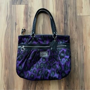 Coach Poppy Collection Animal Print Tote Bag